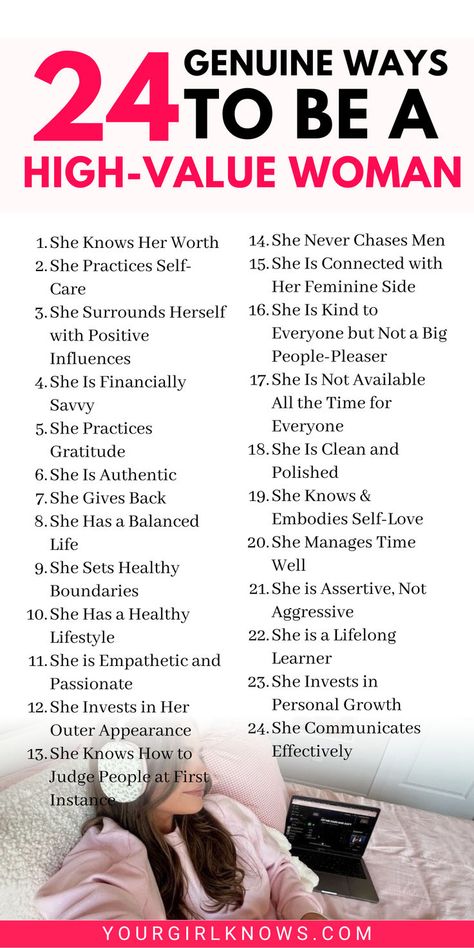 Ever find yourself daydreaming about becoming that woman? You know, the one who effortlessly commands attention, exudes confidence, and seems to have her life impeccably together? 🙋‍♀️ I know, I have! And now it's time to be one. So click through and find out! How To Be A Queen, How To Become A High Value Woman, High Value Woman Style, High Value Woman Aesthetic, Woman Affirmations, A High Value Woman, Female Habits, Becoming Her, Energy Aesthetic