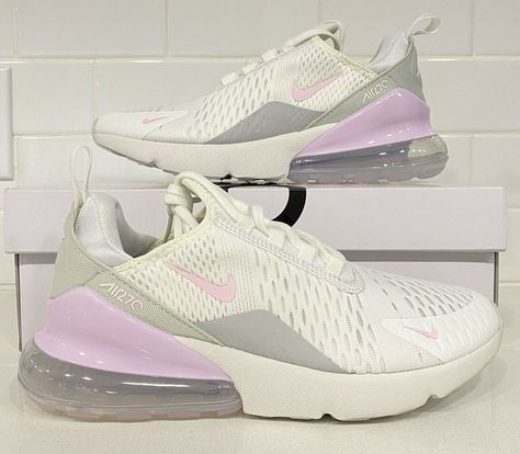 4e0d67e54ad6626e957d15b08ae128a6desc54380829ri Nike Air Max 270 Purple And White, Cute Running Shoes Nike, Women's Nike Shoes, Nike 270 Shoes, Air 270 Nike, Nike Shoes Air Max 270, 270 Air Max Shoes, 270 Nike Shoes, Pink Nike Running Shoes