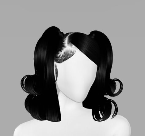 Short Pretty Hairstyles, Hairstyles Imvu, Imvu Hairstyles, Imvu Hair, Hairstyles With Curled Hair, Quick Curly Hairstyles, Virtual Hairstyles, Mixed Curly Hair, Sleek Ponytail Hairstyles