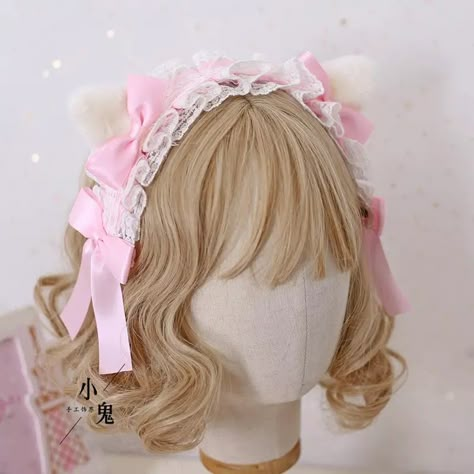 Sylveon Cosplay, Clothing Kawaii, Cat Headband, Hairpin Lace, Cat Ears Headband, Sweet Cat, Goth Clothing, Kawaii Cosplay, Japanese Sweet