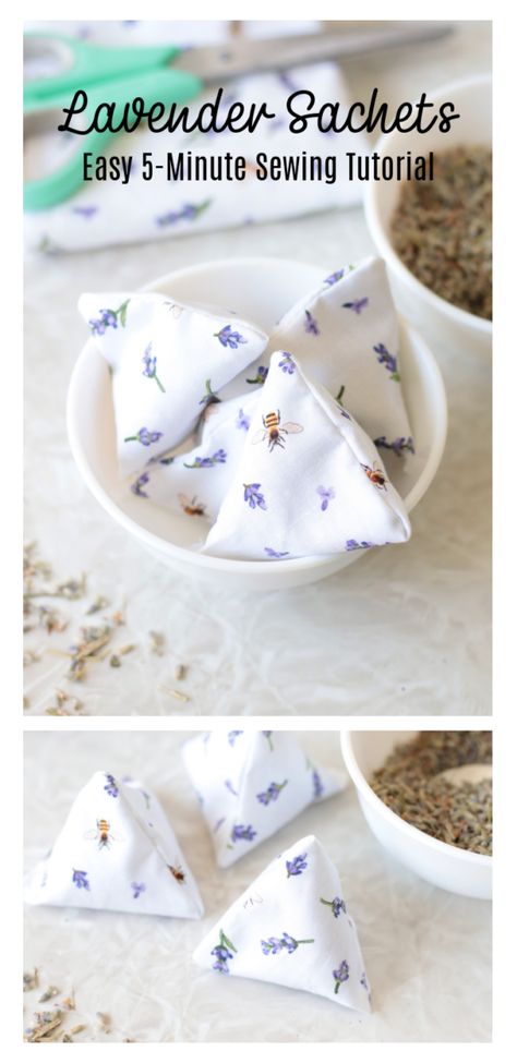 Lavender Pouches Handmade, Scent Bags Diy, Diy Sachets How To Make, Lavender Pouch, Lavender Pouches, No Sew Lavender Sachets, Fabric Sachets Diy, Scent Pouches Diy, Lavender Sewing Projects