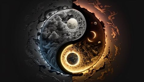 Yin yang wallpaper | Premium Photo #Freepik #photo #yin-yang #feng-shui #spiritual #zen Feng Shui Wallpaper, Ying Yang Wallpaper, Yin Yang Wallpaper, Yin Yang Images, Cool Wallpapers For Pc, Ying Yang Art, Ying Yang Symbol, Zen Symbol, Yin Yang Art