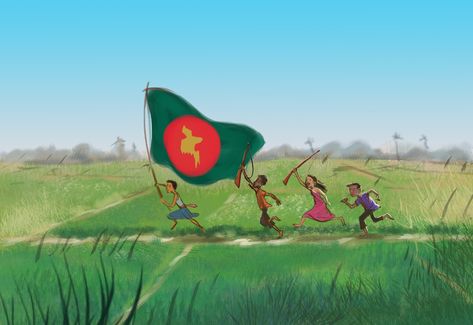 ArtStation - Freedom Fighters of Bangladesh, SIMEC System Ltd. 21 February Bangladesh Drawing, Bangladeshi Painting, Victory Day Bangladesh Drawing, Bangladesh Illustration, Bangladesh Drawing, Bangladeshi Art, National Flag Of Bangladesh, Elephant Cartoon Images, Bangladesh Art