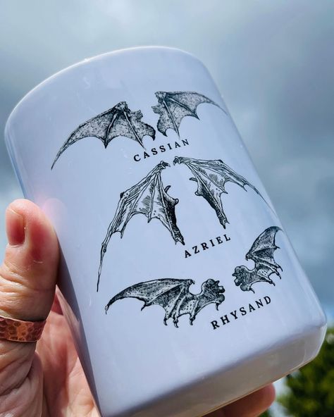 Officially Licensed Bat Boys Illyrian Wings ACOTAR Cup Mug Rhysand Cassian Azriel #velaris #nightcourt #batwings #wingspan #batboys Acotar Cup, Illyrian Wings, Rhysand Cassian Azriel, Cassian Azriel, Writers House, Bat Boys, Reading Rainbow, Night Court, Sunflower Design