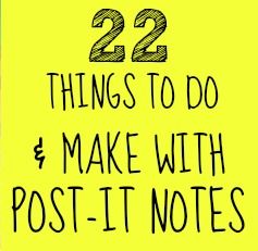 22 Things to do & make with post-it notes from @Jamie Wise Dorobek {C.R.A.F.T.} Post It Art, Post Its, Post It Note, Love Post, Designer Products, Post It Notes, Diy Projects To Try, Sunglasses Sale, Paper Projects