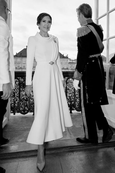 Is Queen Mary of Denmark more popular than King Frederik? | Tatler Kroonprinses Mary, Denmark Fashion, Denmark Royal Family, Princess Marie Of Denmark, Mary Of Denmark, Danish Royalty, Evening Wear Dresses, Estilo Real, Danish Royal Family