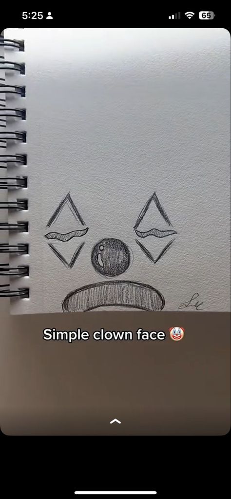 Easy Oldies Drawings, Simple Clown Face Drawing, Clown Eye Drawing, How To Draw A Clown, Winky Face Drawing, Drawing Ideas Clown, Clown Drawing Easy, Clown Face Drawing, Clown Drawing Sketch