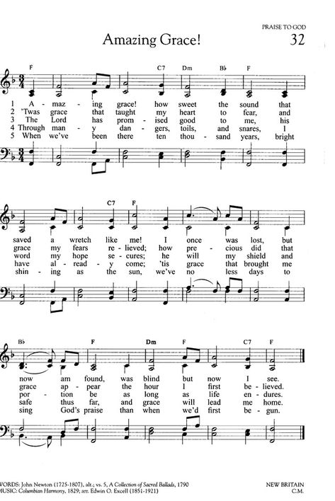 Hymns of Promise: a large print songbook page 35 Diy Dishes, Amazing Grace Lyrics, Amazing Grace Sheet Music, Lyrics Ideas, Amazing Grace Hymn, Chords Ukulele, Christian Hymns, Hymn Sheet Music, Hymn Music