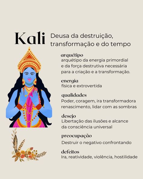 Kali é uma deusa do panteão Hindu e traz muitas características da Mãe Terrível, a face mais assustadora e impactante da grande mãe. Lembra muito Perséfone, Deméter e Ártemis em vários momentos. O principal ensinamento dessa deusa é equilibrar raiva e sabedoria. Kali é instinto de defesa, mas também é a sabedoria de segurar as rédeas da ira sedenta de "sangue". Kali aprova a autodefesa, a resposta imediata, mas bem direcionada. Não é apenas "toma lá, dá cá", e sim aquele impulso de fúria q... Kali Ma, A Face, Reiki, A Woman, Witch, Spirituality, Quotes, Art