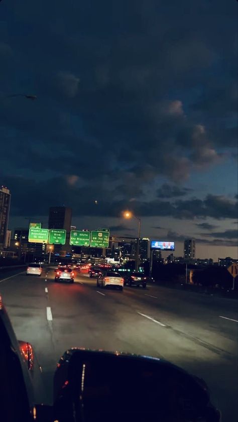 Late Night Car Vibes Aesthetic, Late Night Car Vibes, Car Vibes Aesthetic, Driving On Highway, Night Sky Aesthetic, City View Night, Car Vibes, Night Landscape Photography, Calming Pictures