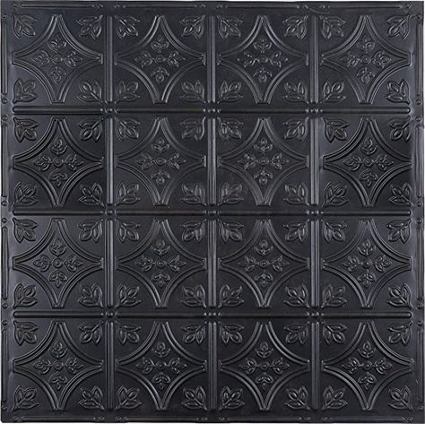 Amazon.com: Holydecot Tin Wall Tiles 24x24 Nail-Up, Stair Risers, Metal Ceiling Tiles, 5 Pack (Black) : Home & Kitchen Tin Wall Tiles, Metal Ceiling Tiles, Drop Ceiling Tiles, Decorative Backsplash, Tin Panel, Tin Wall, Decorative Ceiling Tile, Tin Tiles, Tile Panels