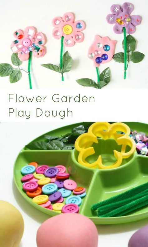 Flower Garden Play Dough Invitation for Kids Play Dough Invitation, Dough Ideas, Playdough Activities, Spring Preschool, Invitation To Play, Spring Theme, Flower Invitation, Spring Activities, Play Dough