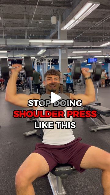 Danny Latman | The #1 Online Skinny Fat Coach on Instagram: "Follow @dannylatmanfit for more value & read the caption below 👇 ❌ STOP Doing Shoulder Press Like This ❌ You need to actually activate your shoulders when you do this exercise… ⛔ Most people do this wrong because they don’t position themselves correctly… AND… Release the tension too early. 💪 You need to keep the tension on your deltoids the entire time in the correct position if you want to build boulder shoulders! ✔️ Here are 3 tips to help you with that: 1️⃣ Shift Your Elbows To A 45-Degree Angle This allows you to have maximum tension on your front delt AND maintain it in a safe position. 2️⃣ STOP Locking Your Arms Out At The Top By doing this, you effectively kill off ALL the tension on your shoulders, (impeding yo Standing Shoulder Press, Shoulder Press Correct Form, Boulder Shoulder Workout, Shoulder Press Workout, Boulder Shoulders, Beginner Ab Workout, Fitness Coaching, Online Fitness Coaching, Round Of Applause