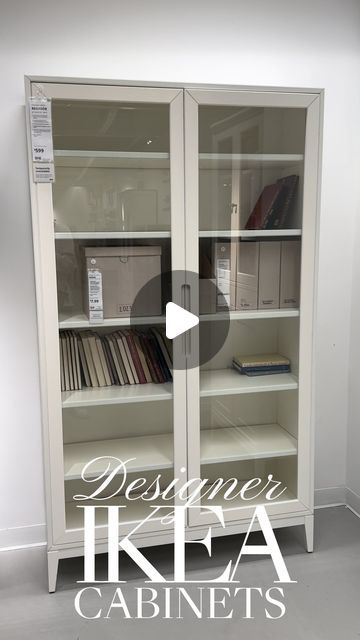 Isabella Lafferty | Los Angeles Loft on Instagram: "Day 3/3 DESIGNER IKEA hacks • Expensive-looking cabinets   Disclaimer not all showcased in this video are “NEW”  Day 3: if you are interested in low prices, but not so much DIY projects… ikea has recently come out with some gorgeous expensive-looking cabinets. 1. REGISSOR 2. MALSJO 3. BILLY/OXBERG 4. TONSTAD (NEW) 5. LANESUND (NEW)  Day 2: if you have ugly blinds, you’re going to want to pick up this affordable curtain track system from ikea. Hang it 2 inches away from the head rail. Once installed, you will completely transform your space and keep your security deposit. Come back tomorrow for another tip   Day 1: IKEA had giant frames for as little as $18. Download a digital art file & print it at your local photo store or online. There Regissor Ikea Cabinet, Ikea Display Cabinet Hack, Oxberg Billy Hack, Ikea Regissor, Interior Design Budget, Los Angeles Loft, Curtain Track System, Billy Oxberg, Affordable Curtains