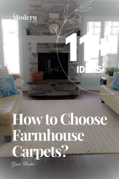 Whether you're looking to add a cozy touch or create a rustic ambiance, these farmhouse carpet ideas will inspire your next home makeover. From charming patterns to soft neutral tones, there's a style for every farmhouse lover! Get ready to elevate your interior design game and bring that country charm into your space. Start pinning today and unleash your inner farmhouse decorator! Rugs Farmhouse Style, Carpet Farmhouse Style, Modern Farmhouse Carpet Ideas, Farmhouse Living Room Carpet, Farmhouse Carpet Ideas, Modern Farmhouse Carpet, Modern Farm Style House, Farmhouse Area Rug Living Room, Modern Farmhouse Area Rug