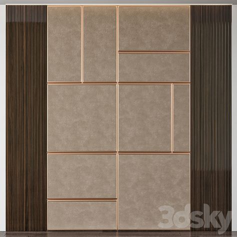 Wall Panel No. 112 - Other decorative objects - 3D model Exterior Wall Tiles House, Wall Panel Texture, Sliding Door Wardrobe Designs, Laminate Wall, Cladding Design, Restroom Design, Modern Tv Wall, Living Room Tv Unit Designs, Wall Panel Design