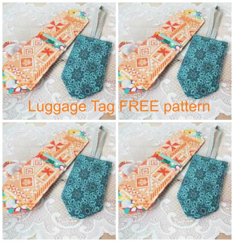 Sew Luggage Tag Free Pattern, Luggage Tag Pattern, Luggage Tags Diy, Diy Travel Accessories, Holiday Hand Towels, Diy Luggage, Modern Bag, Fabric Purses, Sewing Projects For Kids