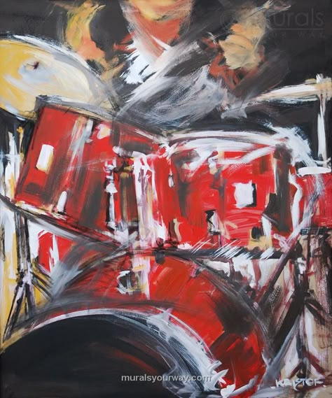 Drummer Mural ~ artist unknown Drummer Art Paintings, Abstract Drum Painting, Drum Painting Ideas, Drummer Painting, Drums Painting, Band Paintings, Drum Painting, Painted Drums, Drummer Art