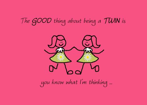 Birthday Twin Sister Stick Figures Know What I&rsquo;m Thinking card Birthday Cards For Twins, Drawing Gift Ideas, Girls Holding Hands, Twin Day, Gifts Wrapping, Gifts Wrapping Diy, Twin Birthday, Free Ecards, Stick Figure