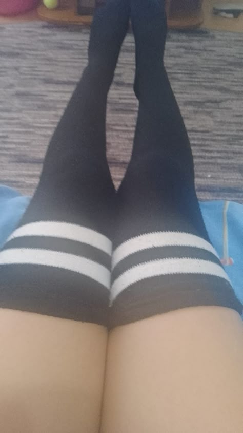 Pocky Day Pose Reference, Thigh Highs And Skirt, Fem Boy Outfits, Girlblogger Aesthetic, Aesthetic Website, Thigh High Sock, Cute Tights, Thigh High Socks, Curvy Women Jeans