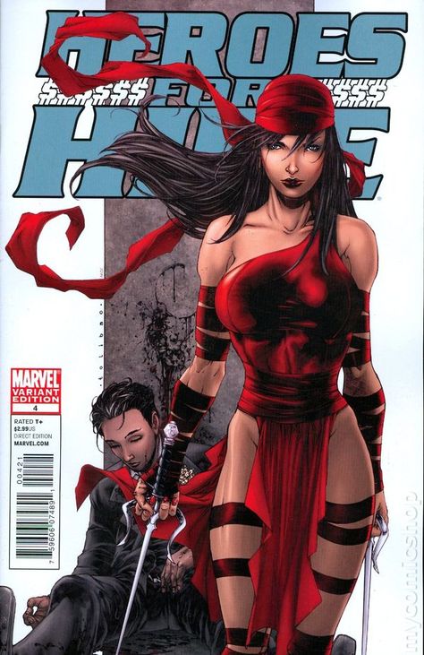 Heroes for Hire (2010 3rd Series) 4B Marvel Elektra, Miss Hulk, Elektra Natchios, Heroes For Hire, Marvel Knights, Bd Art, Marvel Daredevil, Marvel Vs Dc, Marvel Comic Universe