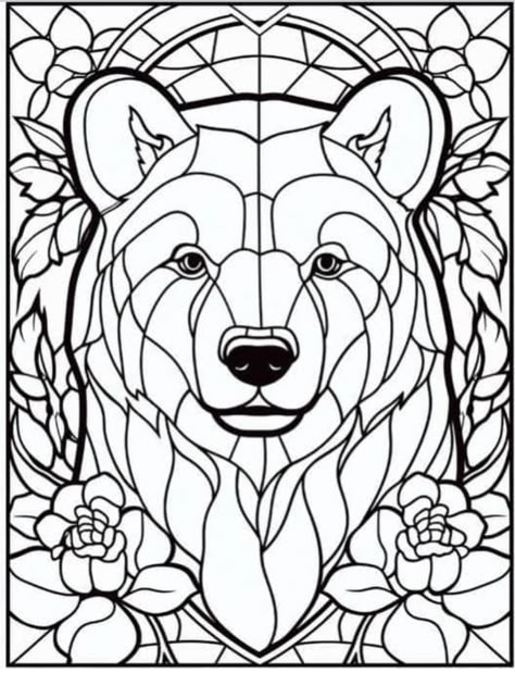 Stained Glass Coloring Pages, Intricate Coloring Pages, Coloring Pages Animals, Aesthetic Coloring Pages, Adult Coloring Books Printables, Fall Coloring, Coloring Designs, Detailed Coloring Pages, Free Adult Coloring Pages