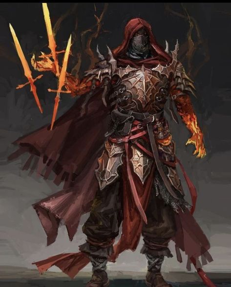 Fire Knight Fantasy Art, Fire Knight Art, Fantasy Priest Art, Fire Paladin, Fire Priest, Priest Concept Art, Fantasy Priest, Fire Character Design, Fire Samurai