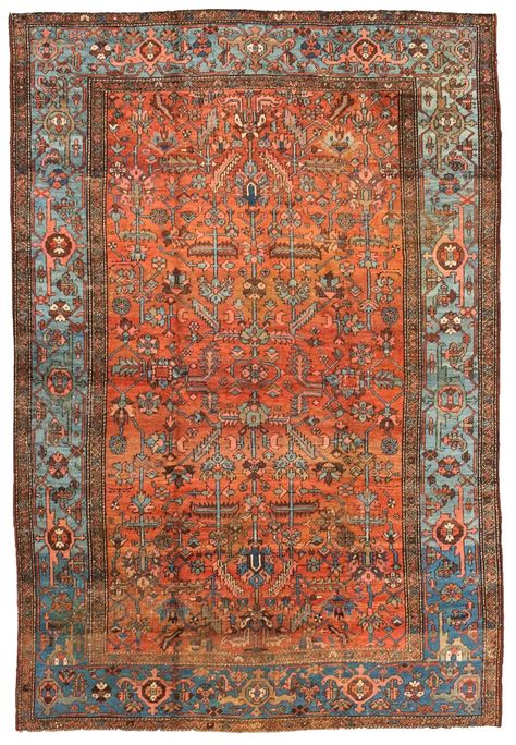 heriz 13280 Rug | Woven Online Persian Carpet Living Room, Home Remodeling Exterior, Cow Rug, Craftsman Home Interiors, Floor Rugs Living Room, Cheap Bedroom Decor, Carpet Designs, Interior Simple, Home Interiors And Gifts