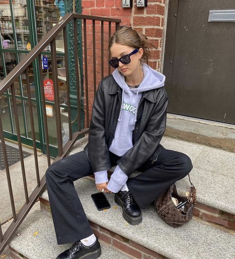 Hannah Harrell, January Outfits, Fall Leather Jacket, Amsterdam Outfit, Ruby Lyn, Nyc Winter Outfits, Nyc Fits, Nyc Outfits, Winter Outfits Aesthetic