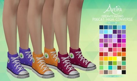 Aveira Sims 4: Dreamteamsims Pixicat High Converse - Recolor • Sims 4 Downloads High Converse, Die Sims 4, Sims 4 Cc Kids Clothing, Cc Shoes, Sims 4 Cc Shoes, Sims 4 Children, Sims 4 Mm Cc, Sims 4 Teen, Sims 4 Mm