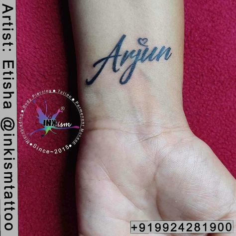 Only name tattoo arjun and vedandhi Visit Inkism #rajkot For Professional, Painless And Hygienic Service Of #Microblading (#permanentmakeup), #Piercing, #Tattoo, #dreadlocks #Braidlocks. By Certified Artist @inkismtattoo @artistetisha @artistkhevna #etishapatel #inkismtattoo #pierced #tattoorajkot #tattooed #eyebrowtattoo #colourtattoo #etishaladola #tattoos #ink #inked #art #tattooartist #tattoosinindia #tattooart #tattoolife #artist #blackwork #tattooist #blackandgreytattoo #tattoodesign Arjun Name Tattoo, Arjun Tattoo, Pink Song Lyrics, Rock Tattoo, Anklet Designs, Stylist Tattoos, Name Tattoo Designs, Kitchen Interior Design Decor, Eyebrow Tattoo