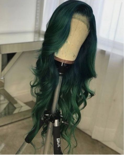 Blond Rose, Wigs Styles, Doll Hairstyles, Green Wig, Hair Laid, Baddie Hairstyles, Cosplay Outfits, Black Girls Hairstyles, Green Hair