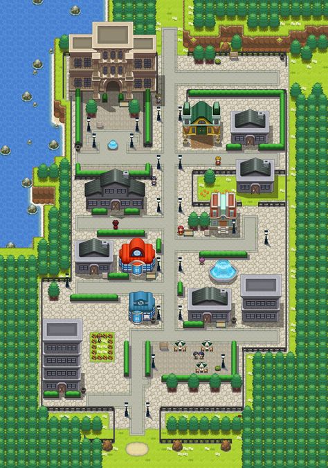 Pokemon Towns, Pokemon Light, Video Game Sprites, Pokemon Rpg, Pokemon Project, Pokemon Universe, Pixel Art Background, Pokemon Regions, Cool Pokemon Wallpapers