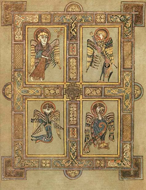 The Book Of Kells, Four Gospels, Book Of Kells, Early Medieval, Medieval Manuscript, Irish Art, Illuminated Letters, Celtic Art, Medieval History