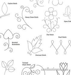 More Small Designs for Hand Embroidery Small Hand Embroidery, Different Types Of Embroidery, Crewel Embroidery Kits, Patterns Design, Bead Embroidery Patterns, Embroidery Book, Learn Embroidery, Embroidery Patterns Vintage, Types Of Embroidery