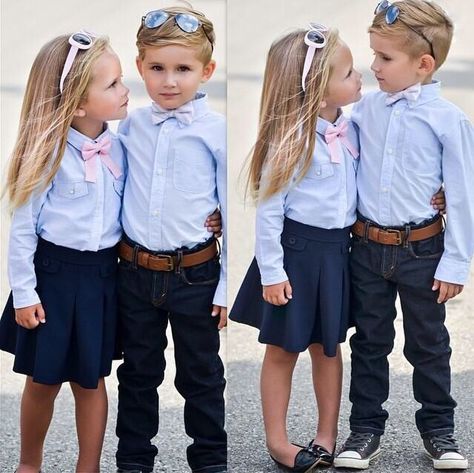 Rugrat goals Outfit Ideas For Pictures, Brother Sister Matching Outfits, Matching Kids Outfits, Brother Sister Outfits, Matching Sibling Outfits, Ideas For Pictures, Sibling Outfits, Sister Outfits, Twin Outfits