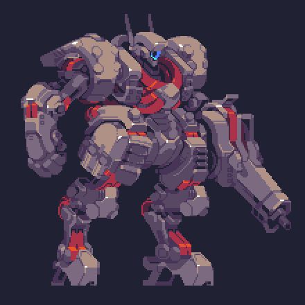 show us some of your pixel work Pixel Robot, Impending Doom, Mecha Design, Robot Animal, Pixel Characters, Game Style, Pixel Animation, Starship Design, Cool Pixel Art