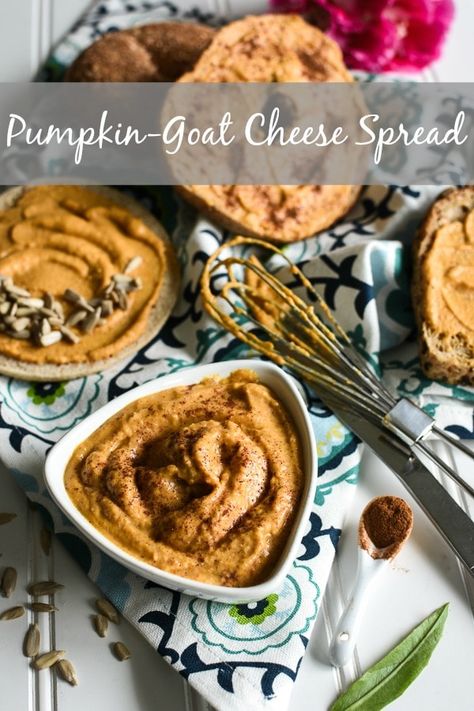 Pumpkin Goat Cheese Spread Pumpkin Goat Cheese, Goat Cheese Spread, 21 Day Fix Snacks, 21 Day Fix Breakfast, Clean Dinner Recipes, Winter Squash Recipes, Pumpkin Recipes Healthy, Lactose Intolerance, Turkey Sandwich