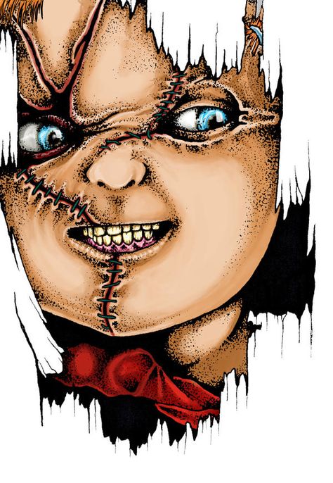 Chucky with colour by Martin666 on DeviantArt Chucky Drawing, Horror Villians, Chucky Horror Movie, Horror Drawing, Scary Movie Characters, Cartoon Character Tattoos, Horror Movie Icons, Horror Artwork, Joker Art