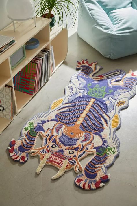 My Favorite Products | Urban Outfitters Dragon Rug, Rug Urban, Dragon Silhouette, Funky Rugs, Animal Rug, Dream House Decor, Hand Tufted Rugs, Aesthetic Room Decor, Tufted Rug