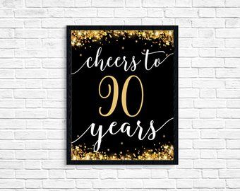 90th birthday | Etsy Cheers Poster, Cheer Posters, 95 Birthday, 85th Birthday, Birthday Cheers, 75th Birthday, Birthday Chalkboard, 65th Birthday, 100th Birthday