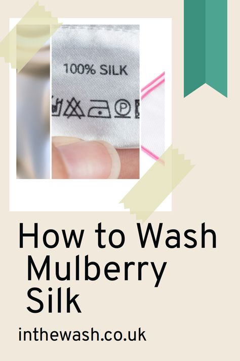 Mulberry silk is one of the world’s finest, lightest and most delicate silks! It's an expensive silk to buy, which is why it’s crucial that you know how to care for this exquisite material, or else you’ll ruin it! Laundry Tips, Wash Clothes, Laundry Hacks, How To Protect Yourself, Clothing Care, Mulberry Silk, Washing Clothes, Hand Washing, Silk