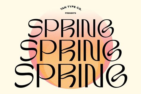 Retro Typeface, Font Trends, Creative Calligraphy, Spring Font, Top Fonts, Font Vintage, Cutout Style, Trendy Fonts, Groovy Font