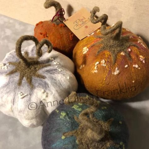 3d Felting, Pumpkin Gourds, Felt Autumn, Franklin North Carolina, Felted Pumpkins, Felted Halloween, The Best French Toast, Pumpkin Bag, Best French Toast