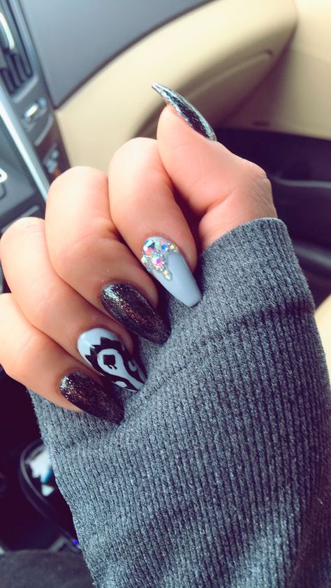 World Of Warcraft Nails, Nerd Nails, Hair And Beauty Salon, Love Nails, Acrylic Nail Designs, World Of Warcraft, Nails Design, Toe Nails, Makeup Nails