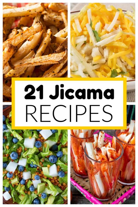 Jicama Salsa Recipes, Recipes For Jicama, Cooked Jicama Recipes, How To Eat Jicama, Jicama Recipes Mexican, Jicama Tacos Recipes, Chicken And Jicama Salad, Keto Jicama Recipes, Jicama Soup Recipes