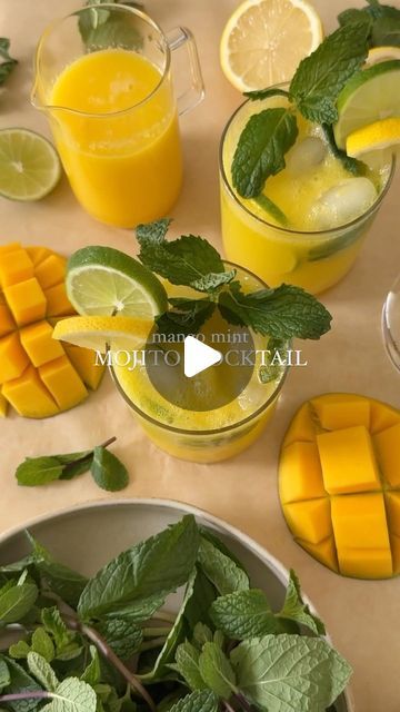 Hajar Larbah on Instagram: "🥭 Mango Mint Mojito Mocktail! It’s DAY 16 of 30 of the Ramadan Recipe Series and we’re making a refreshing drink that takes less than 10 minutes to make 🍹 Recipe up on the blog as always - https://moribyan.com/mango-mint-mojito-mocktail/ 🤎 🤍 DINNER ECOOKBOOK IS OUT NOW! 50 EXCLUSIVE BRAND NEW RECIPES - LINK IN BIO TO GET YOUR COPY 🤍 #ramadan #drinks #mocktail #recipe #iftar #food #foodie #foodblog #foodstagram #yummy #eeeeats #cooking #recipes #instafood #mango #instafood #fruit" Mango Mojito Mocktail, Iftar Drinks, Mint Mojito Mocktail, Ramadan Drinks, Mango Mocktail, Drinks Mocktail, Mango Mojito Recipe, Iftar Food, Ramadan Recipe