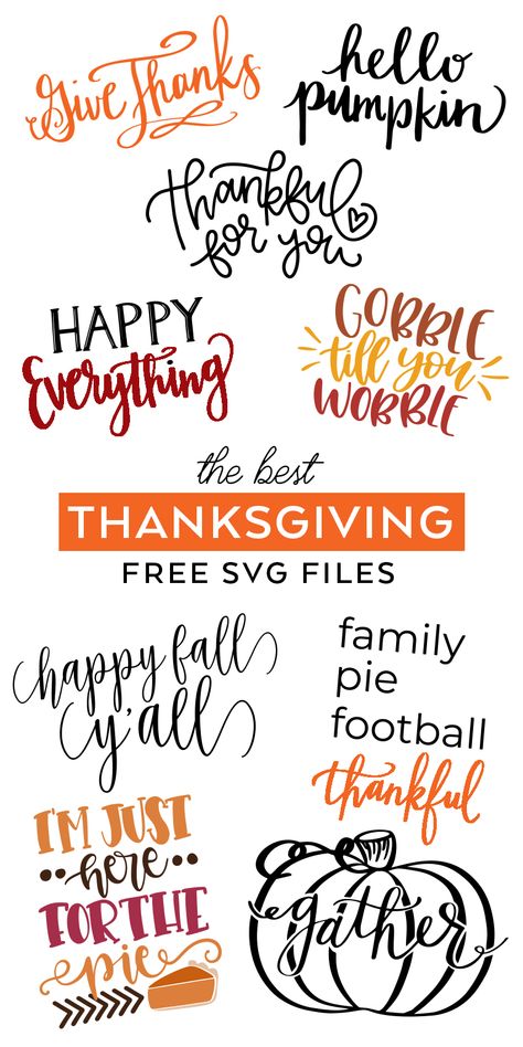 The Best FREE Thanksgiving SVG Files to make DIY Fall and Thanksgiving Decorations- Pineapple Paper Co. #freethanksgivingsvg #thanksgivingsvg #freesvg #svgfiles #diyfall #diythanksgiving #tabledecor Fall And Thanksgiving, Colorful Outfits, Diy Thanksgiving, Blog Art, Thanksgiving Svg, Free Thanksgiving, Christmas Fonts, Cricut Free, Cricut Craft Room