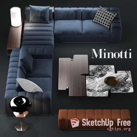 2046 Sofa Sketchup Model Free Download Minotti Sofa, Small Sectional Sofa, Luxury Sofa Design, Modern Sofa Living Room, Living Room Sofa Set, Modern Sofa Designs, Modern Sofa Sectional, Sofa Set Designs, Living Room Sofa Design