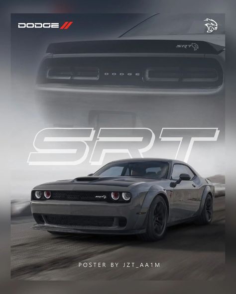 jzt_aa1m Poster design by @jzt_aa1m • • • • |• Follow @jzt_aa1m for more posters like this! • • #carposter #dodge #challenger #srt #wallart #instagram #new Dodge Challenger Poster, Challenger Srt, Dodge Challenger Srt, Car Poster, Car Posters, Dodge Challenger, Car Wallpapers, Dodge, Poster Design